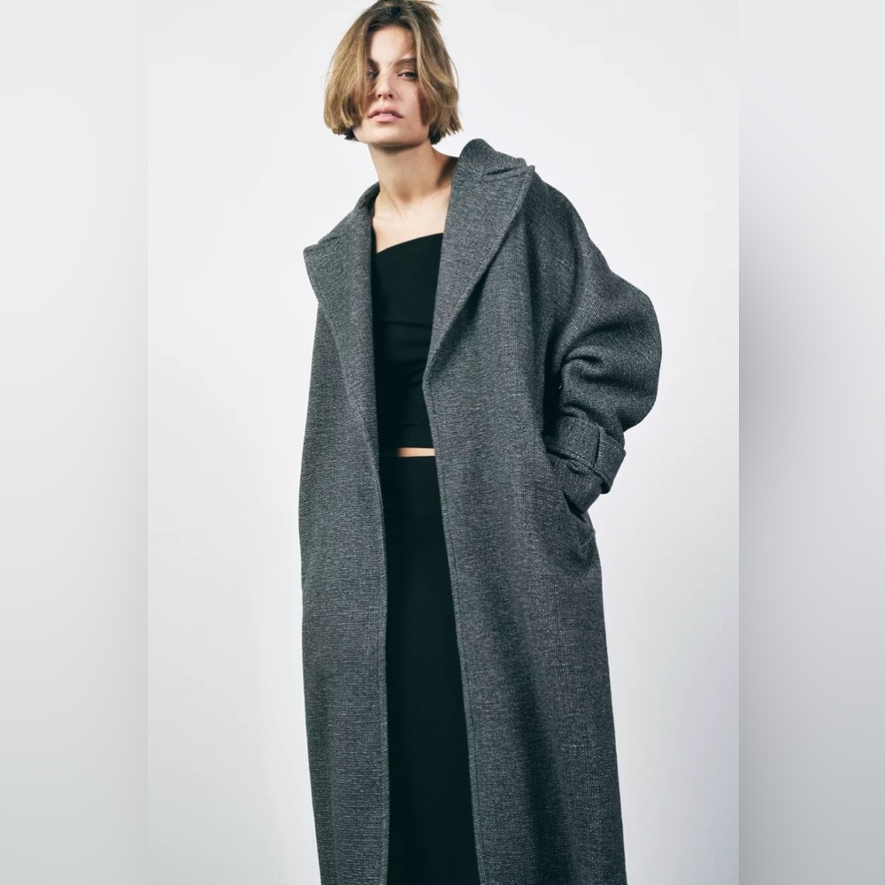 ZARA WOOL BLEND COAT ZW COLLECTION MANTECO